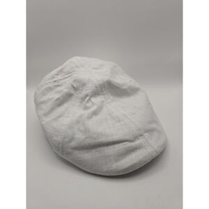 Block Headwear Made In New York White News Boy Cap Cotton 6 Panel Ivy White L/XL
